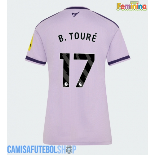 Camisa de time de futebol Newcastle United Bazoumana Toure #17 Replicas 3º Equipamento Feminina 2026-27 Manga Curta